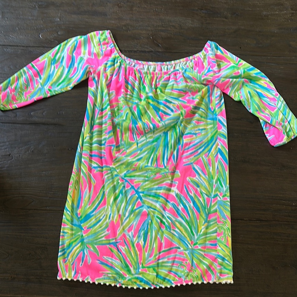 Lilly Pulitzer Pink and Green Resort Sundress with Raglan Sleeves